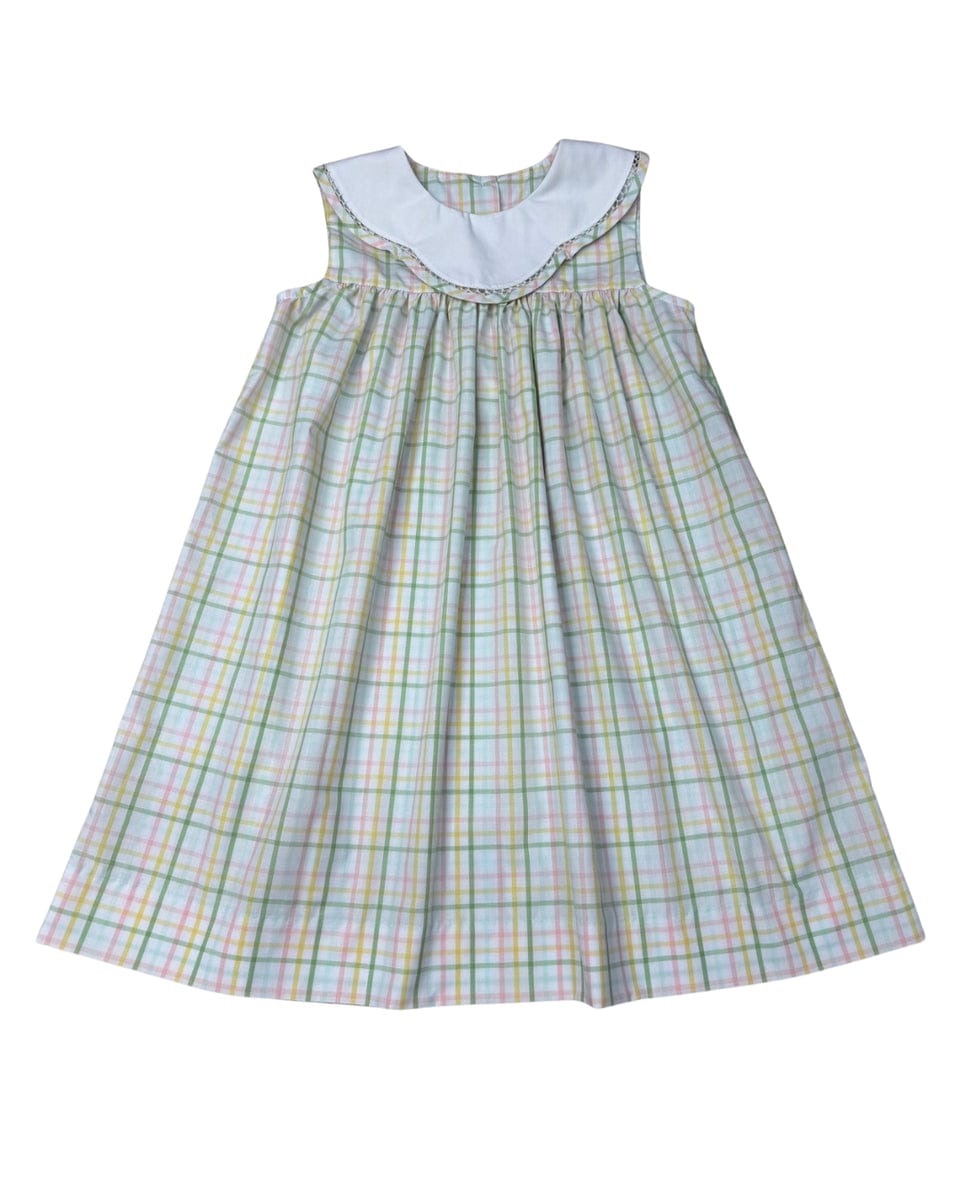 Whimsy Bay Kids Pastel Prep Plaid Scalloped Dress - Little Miss Muffin Children & Home