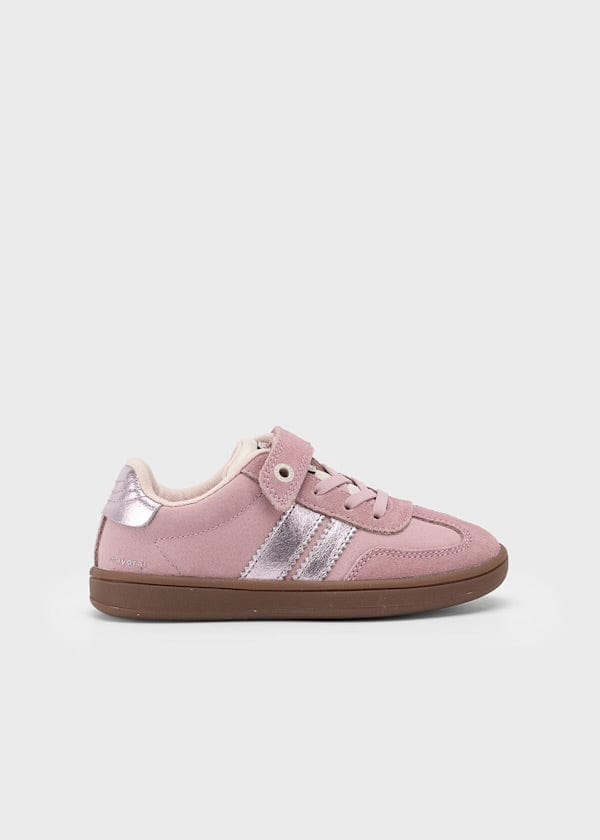 Pink and silver sneaker kids