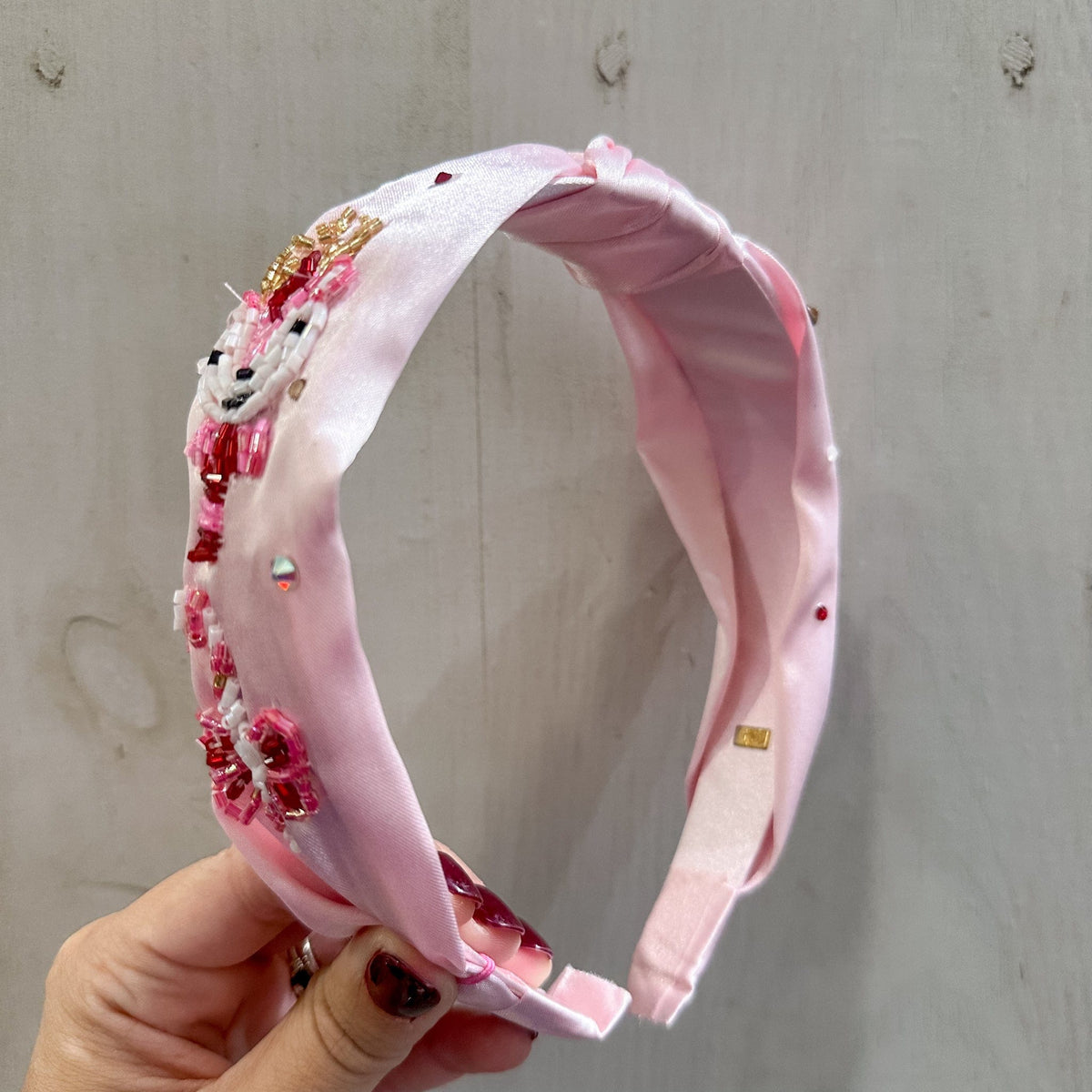 Girl pink Christmas headband