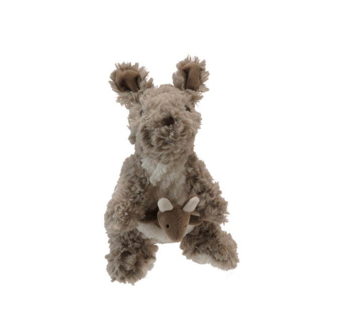 Plush Kangaroo with Joey in Pouch