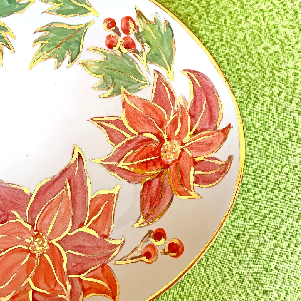 Magnolia Creative Co Magnolia Creative Poinsettia Oval Platter - Little Miss Muffin Children & Home