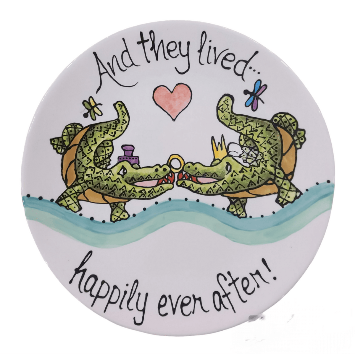 Jan Salzer Art Jan Salzer Round Alligator Wedding Platter - Little Miss Muffin Children & Home