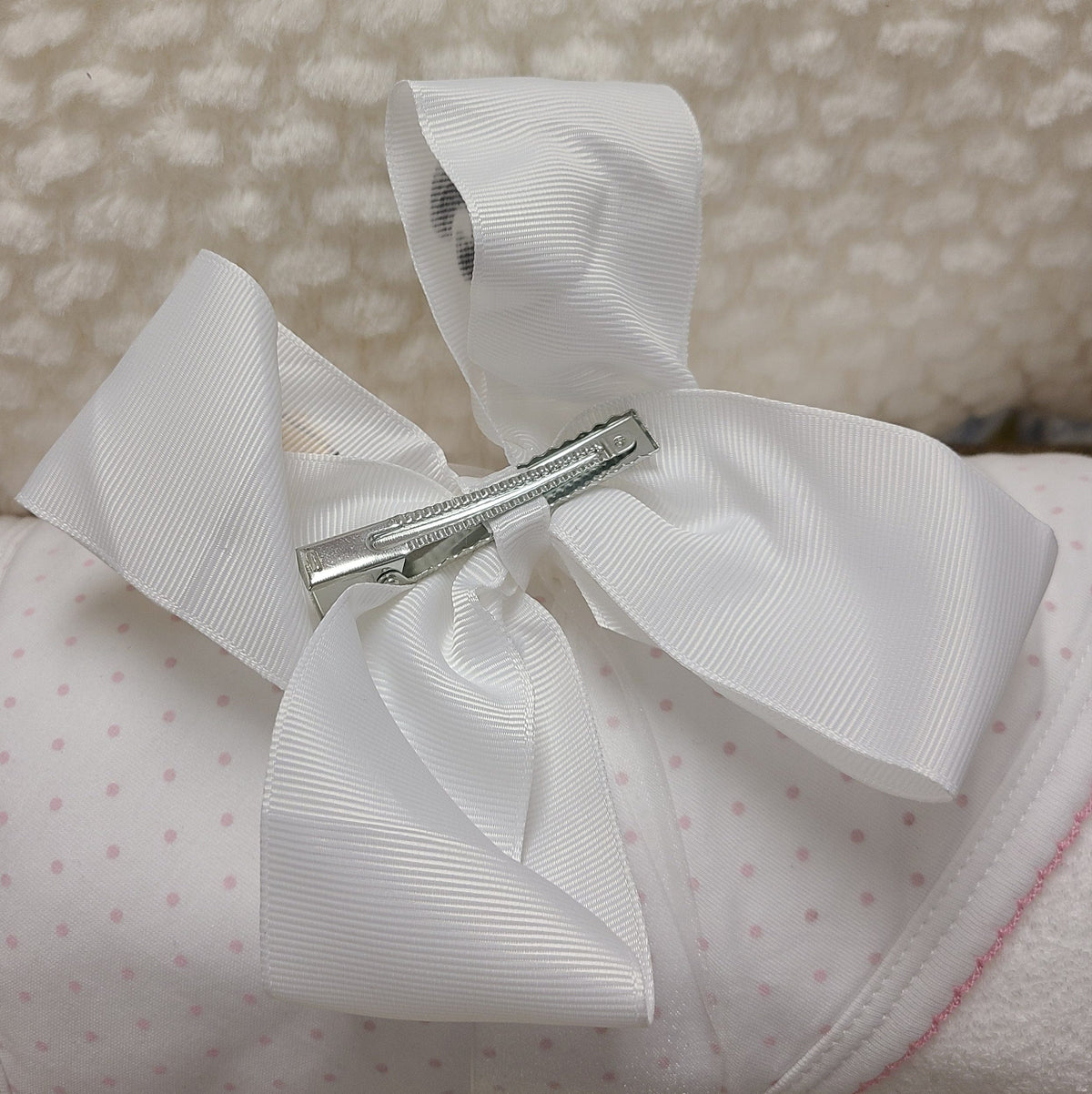 Heidi Davis Heidi Davis Saints Cheer Hand Painted Bow Double Glitter - Little Miss Muffin Children & Home