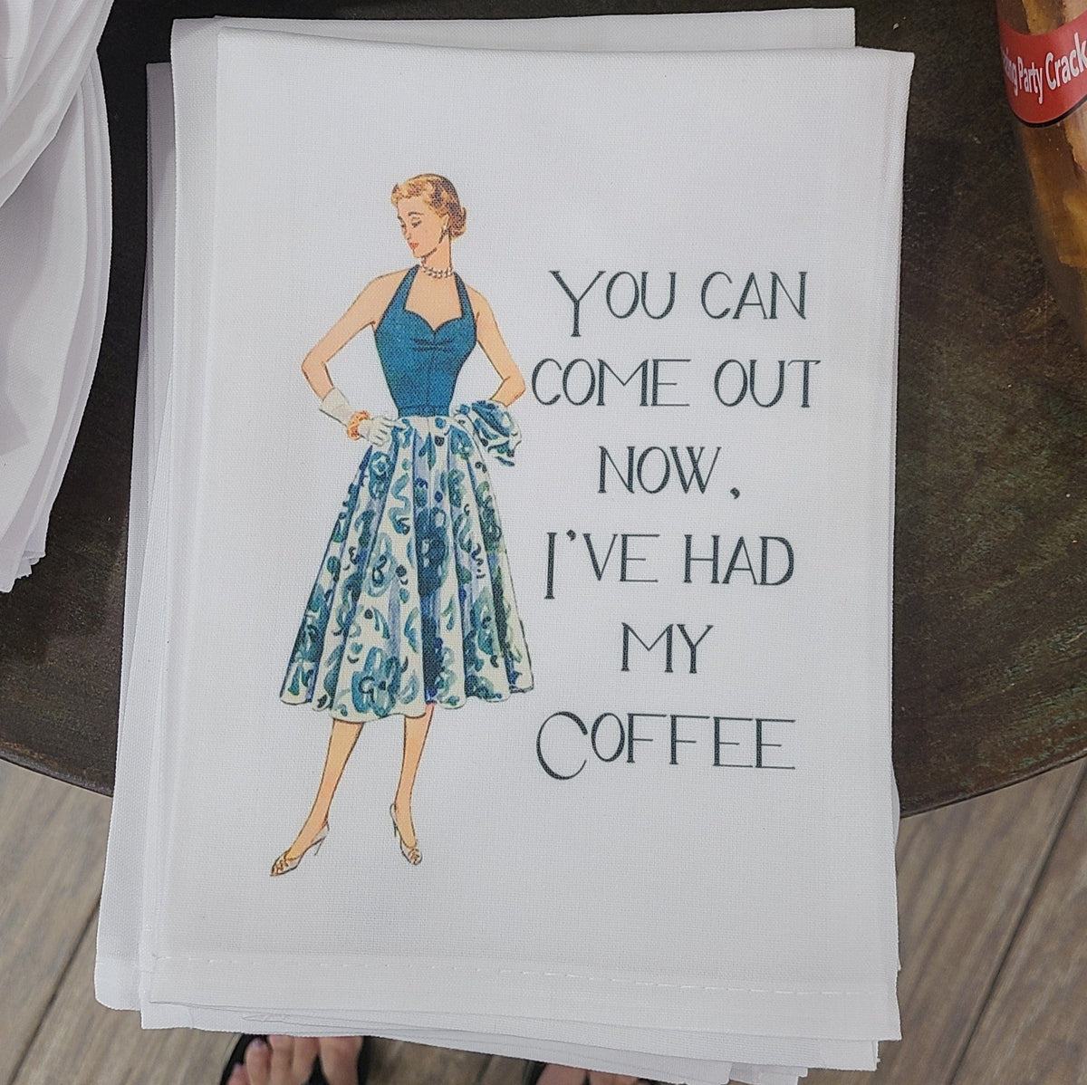 Sassy Talkin Come Out Now Coffee Dish Towel - Little Miss Muffin Children & Home