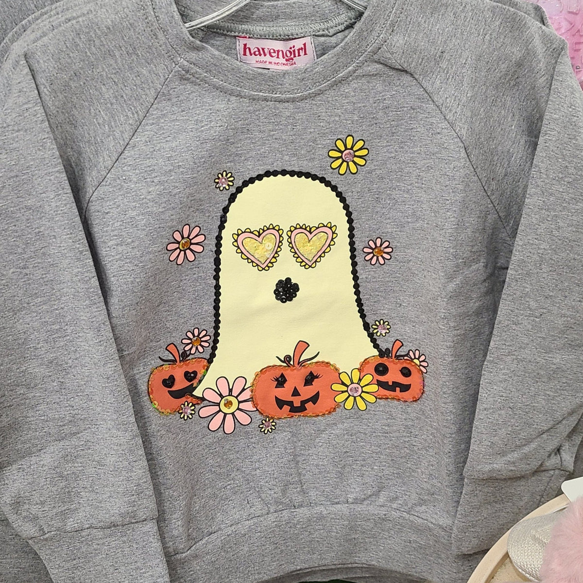 Ghost print sweatshirt for kids