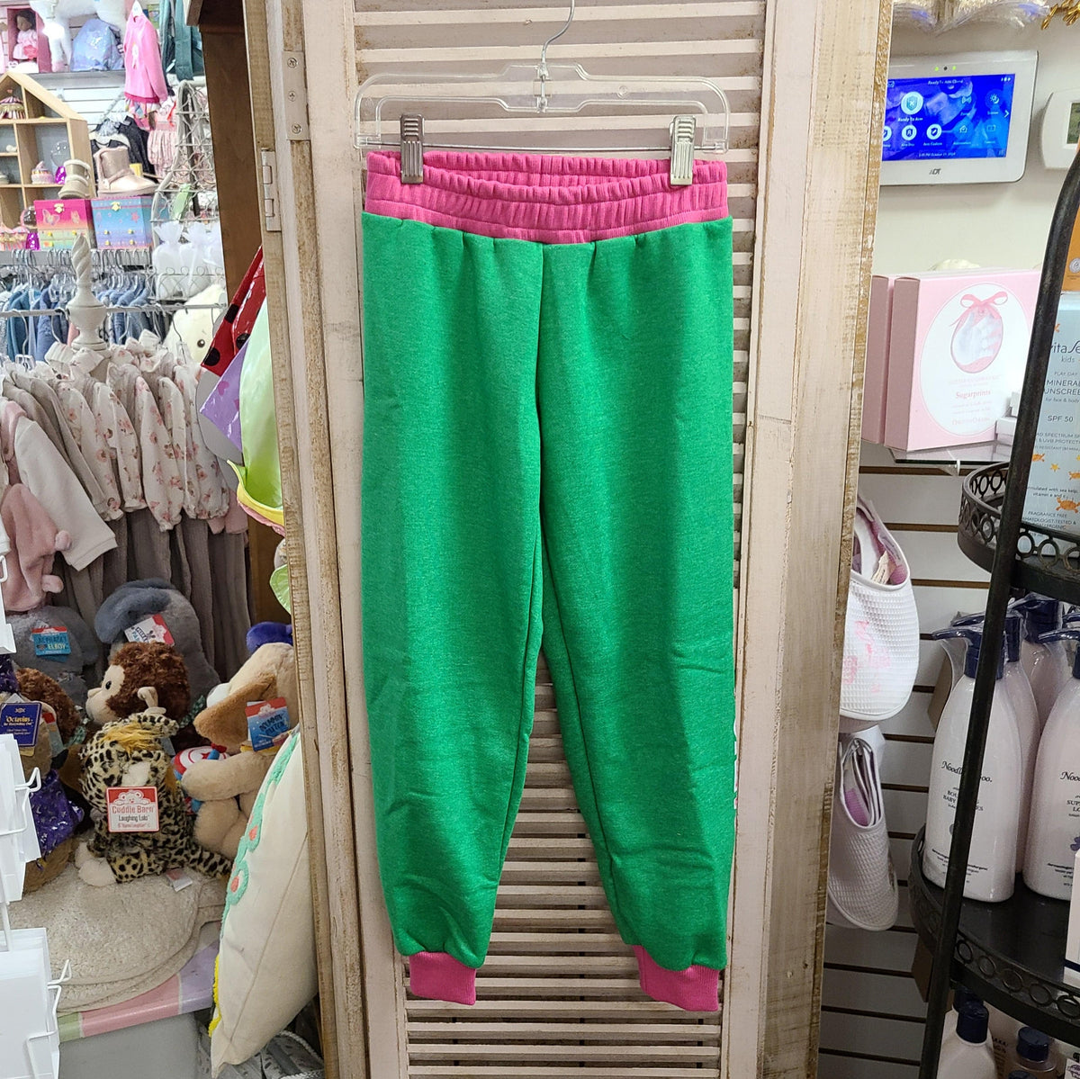 Joyous and Free Joyous and Free Feeling Grinchy Jogger in Blarney/Magenta - Little Miss Muffin Children & Home