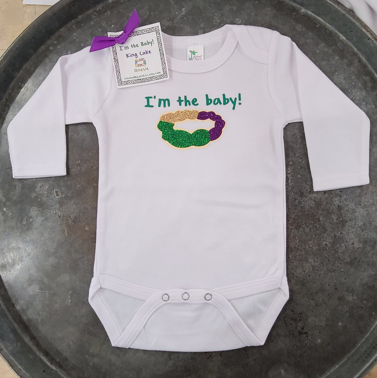 Created by Carol LLC Created by Carol I'm the Baby Long Sleeve Onesie - Little Miss Muffin Children & Home