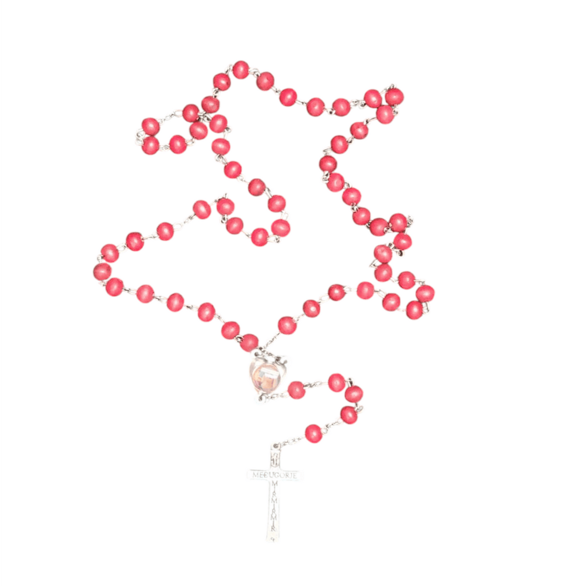 My Saint My Hero My Saint My Hero Rose Bead Medjugorje Rosary - Little Miss Muffin Children & Home