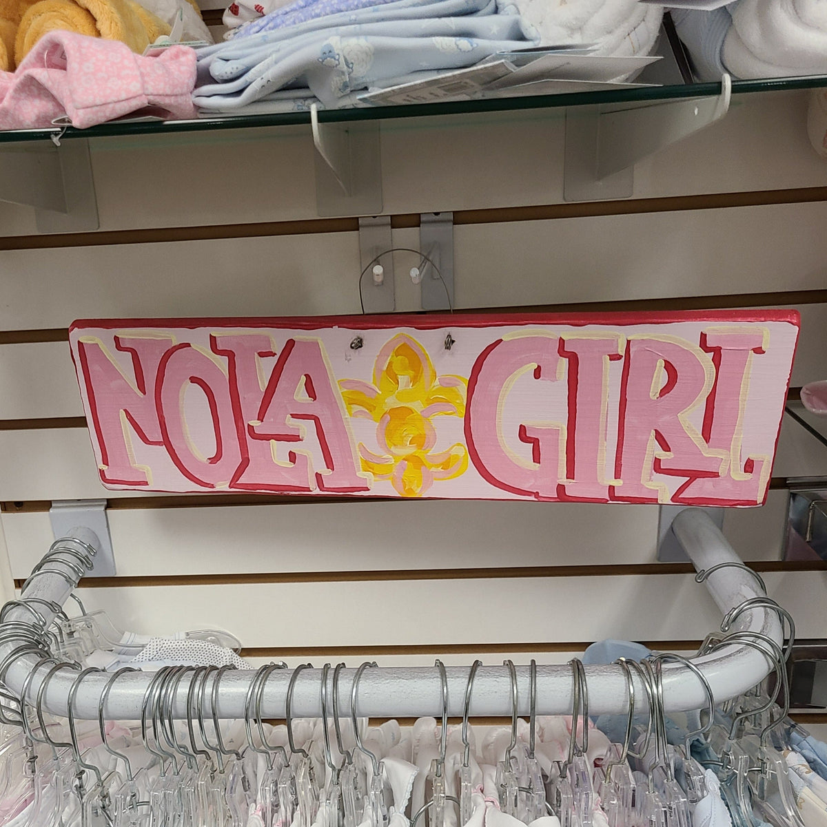 Michelle's Art Box Michelle's Art Box 5.5"x20" Wood Sign, NOLA Boy / Girl - Little Miss Muffin Children & Home