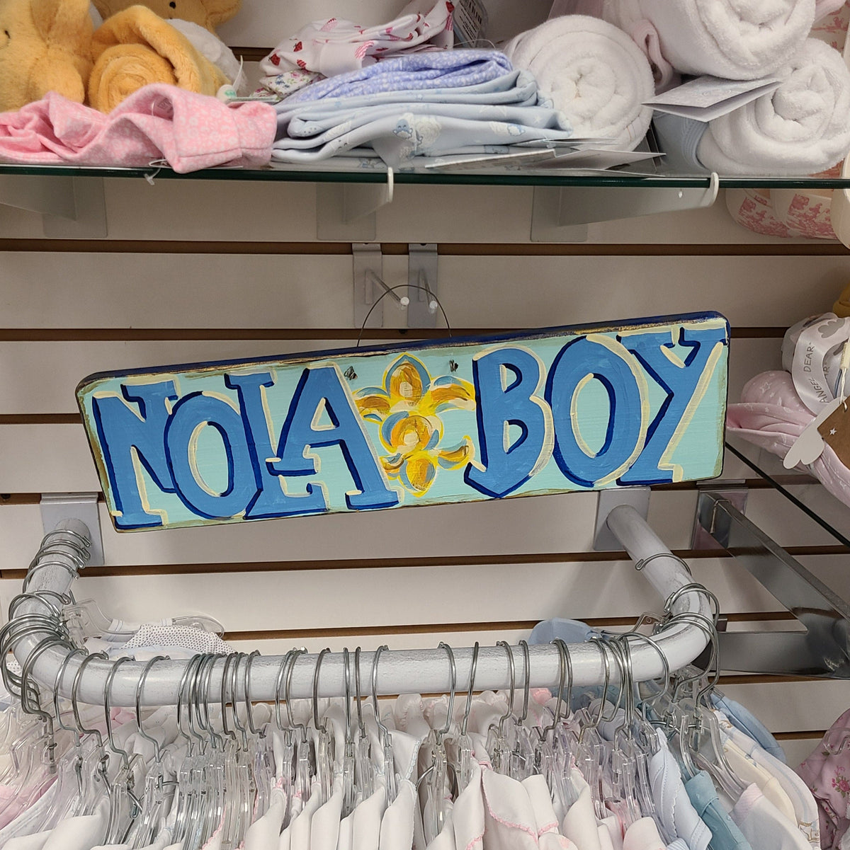 Michelle's Art Box Michelle's Art Box 5.5"x20" Wood Sign, NOLA Boy / Girl - Little Miss Muffin Children & Home