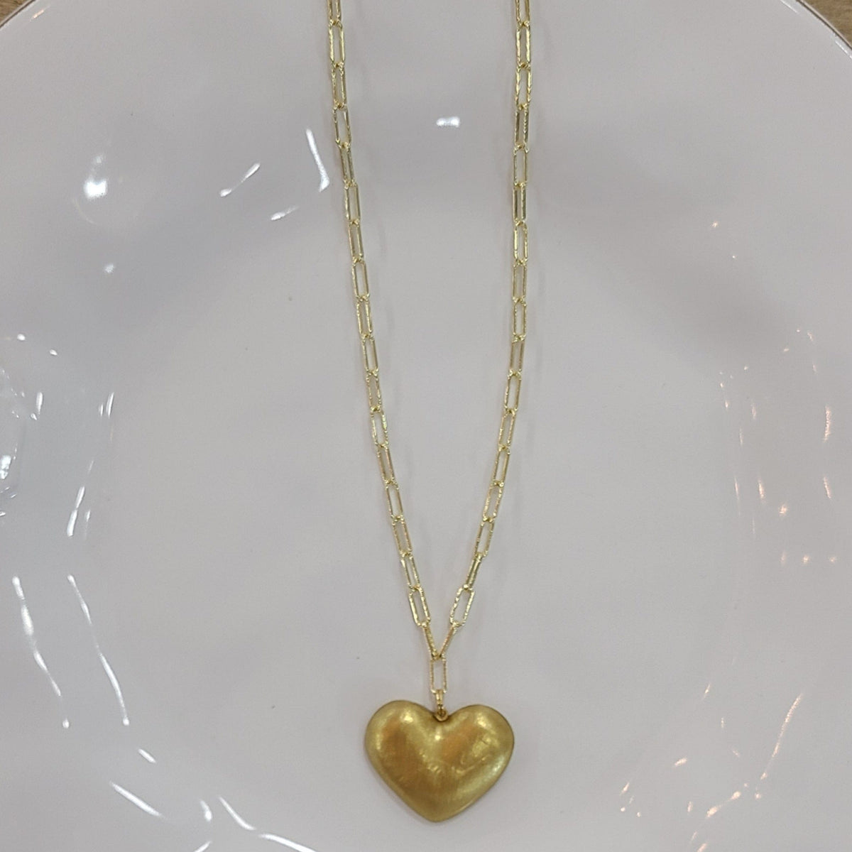 Carol Cassisa Mathilde Paper Clip Necklace (Puffy Heart) - Little Miss Muffin Children & Home