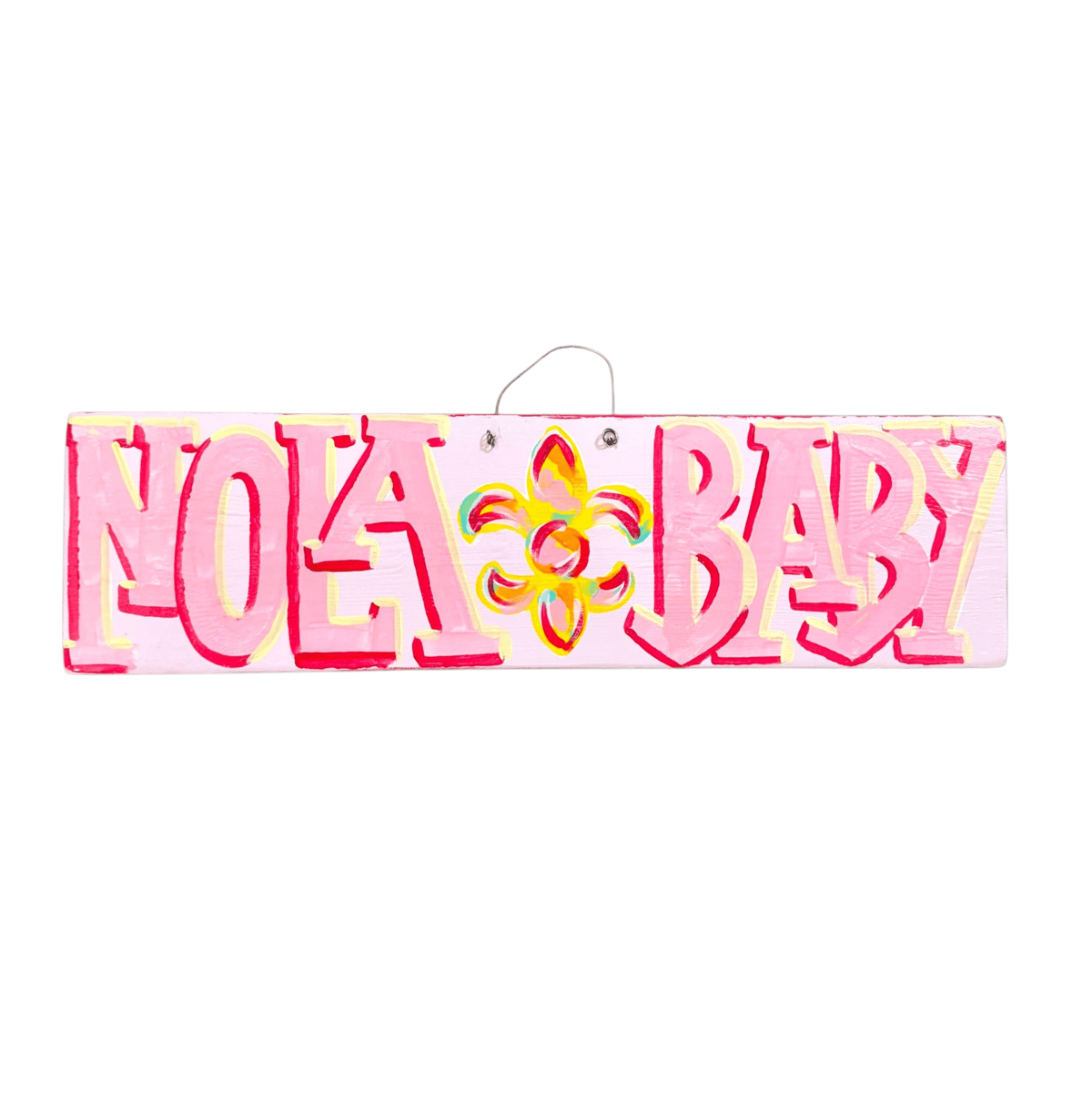 Michelle's Art Box 5.5"x20" Wood Sign, NOLA Baby - Little Miss Muffin Children & Home