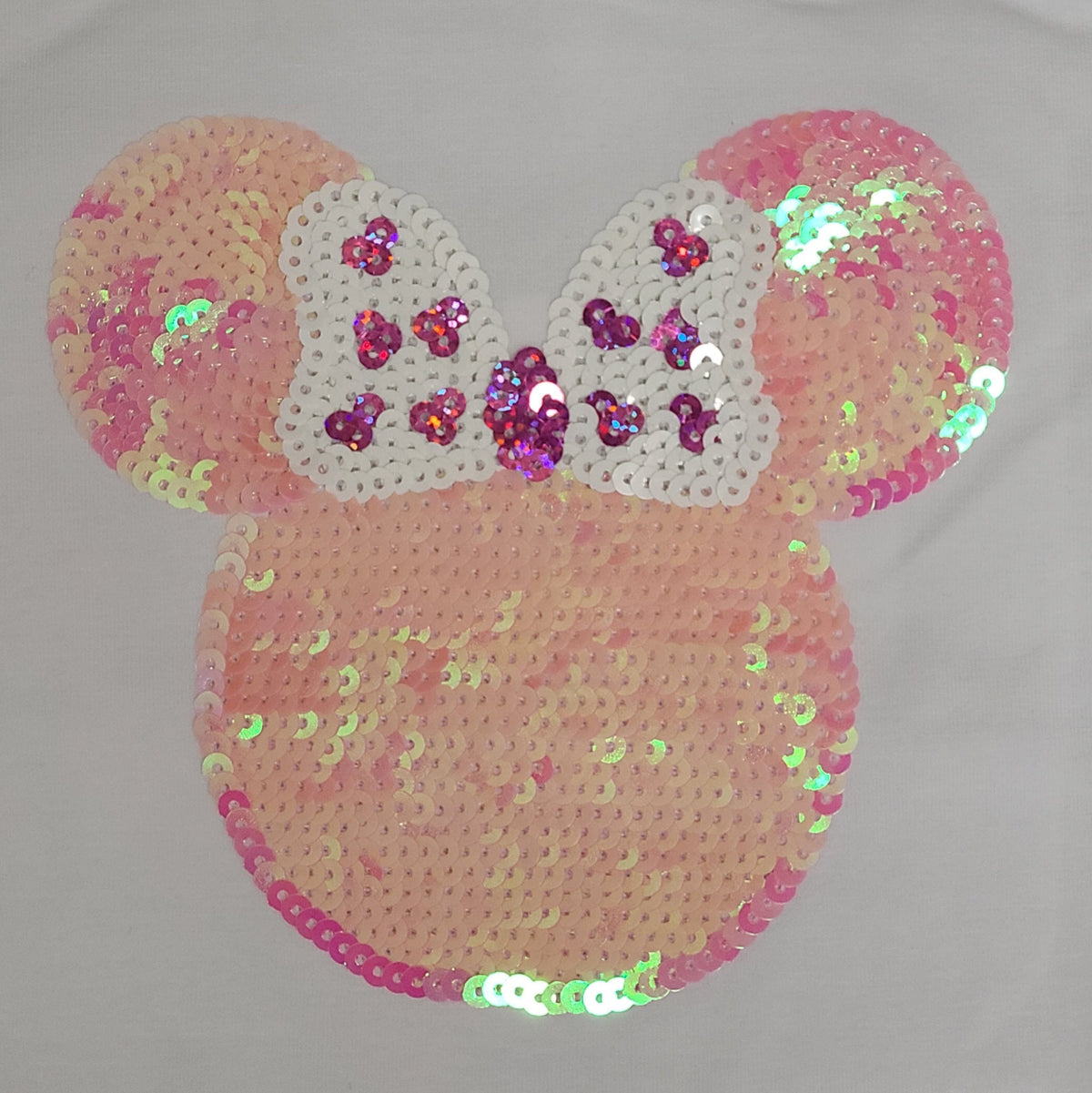 Lulu Bebe Lily Sequin Pastel Minnie Puff Sleeve White Top - Little Miss Muffin Children & Home