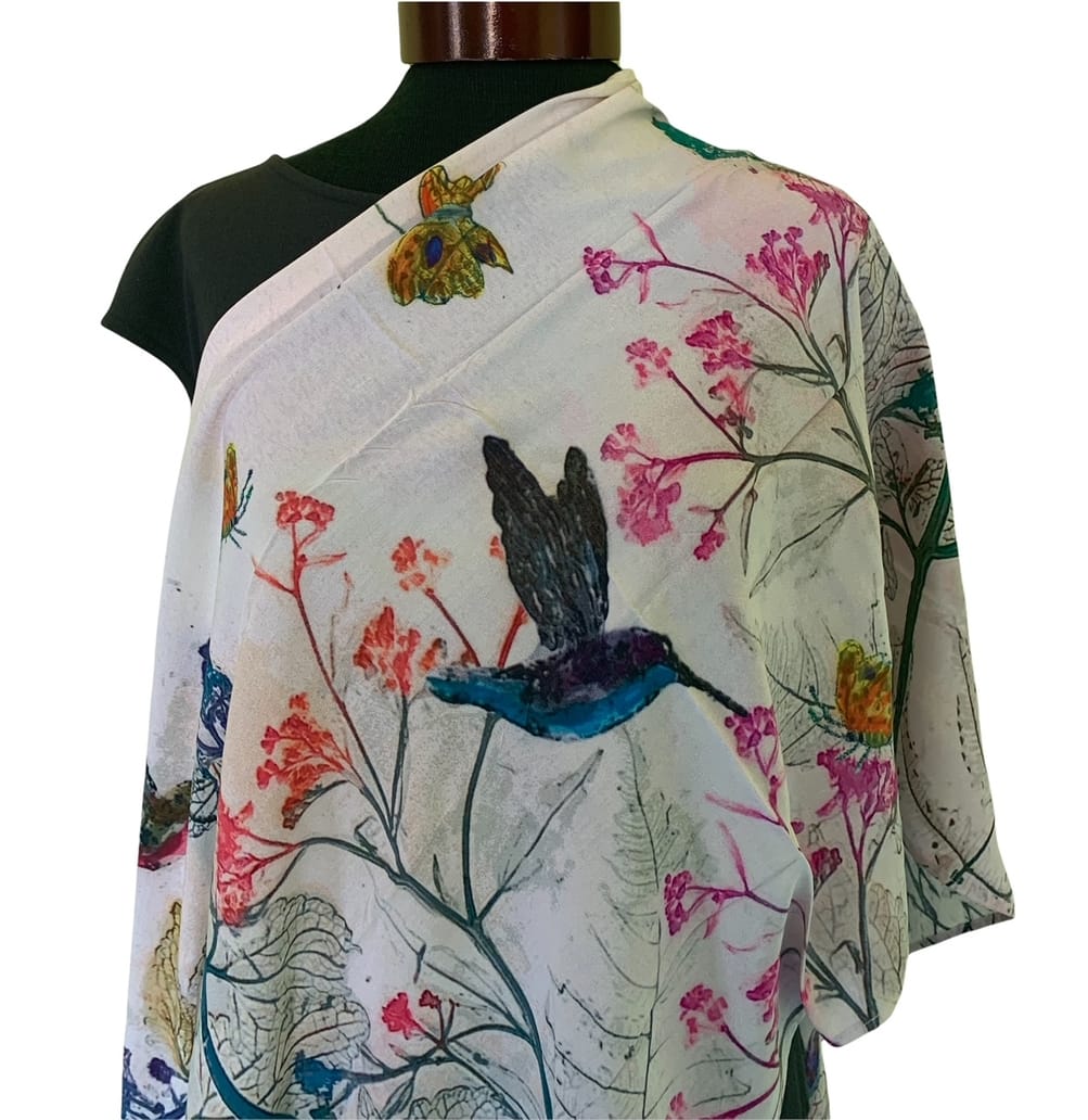 Pollination Garden Cotton Scarf