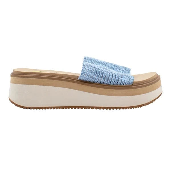 Volatile Volatile Portobello Woven Raffia Sandal in Light Blue - Little Miss Muffin Children & Home