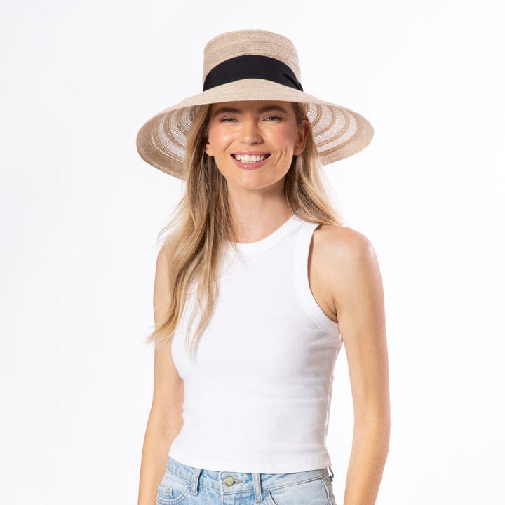 Mabel Wide Brim Hat with Grosgrain Band