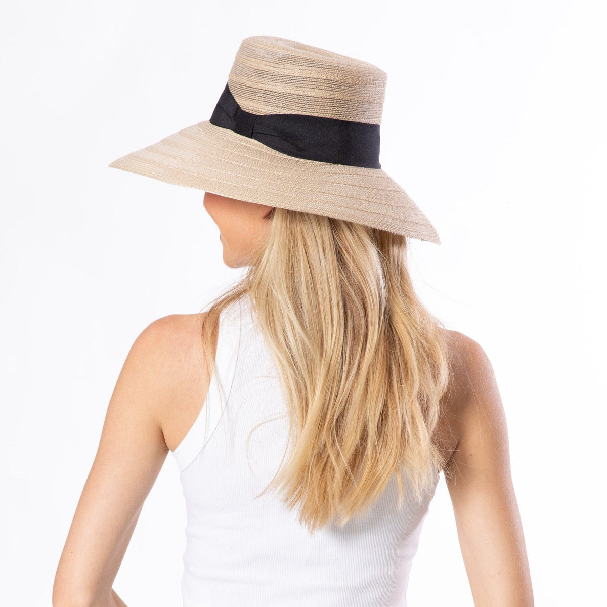 Mabel Wide Brim Hat with Grosgrain Band