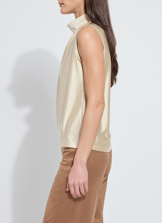 Lysse Marcia Turtleneck Ruching Top, Silky Cream - Little Miss Muffin Children & Home