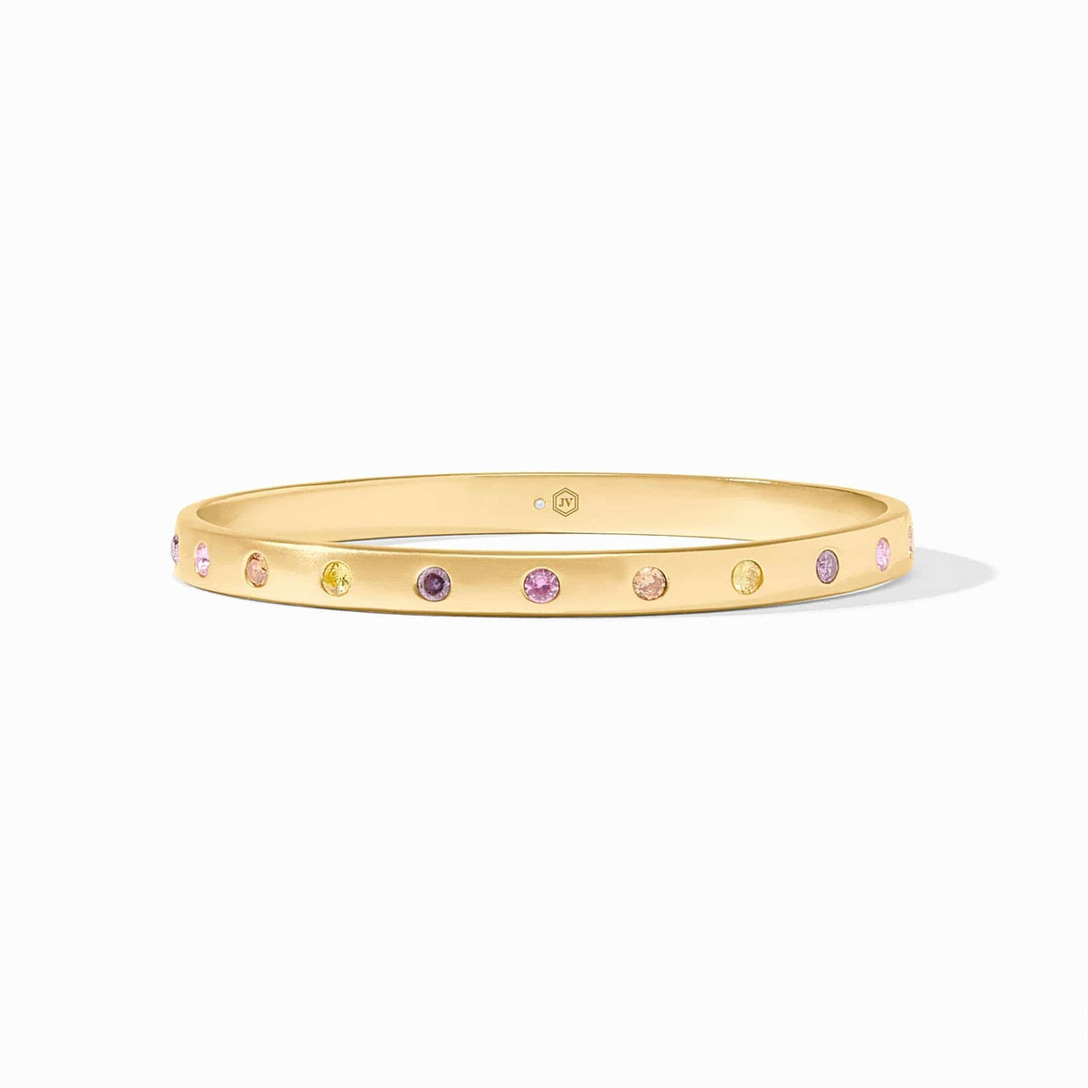 Gold bracelet with colorful stones