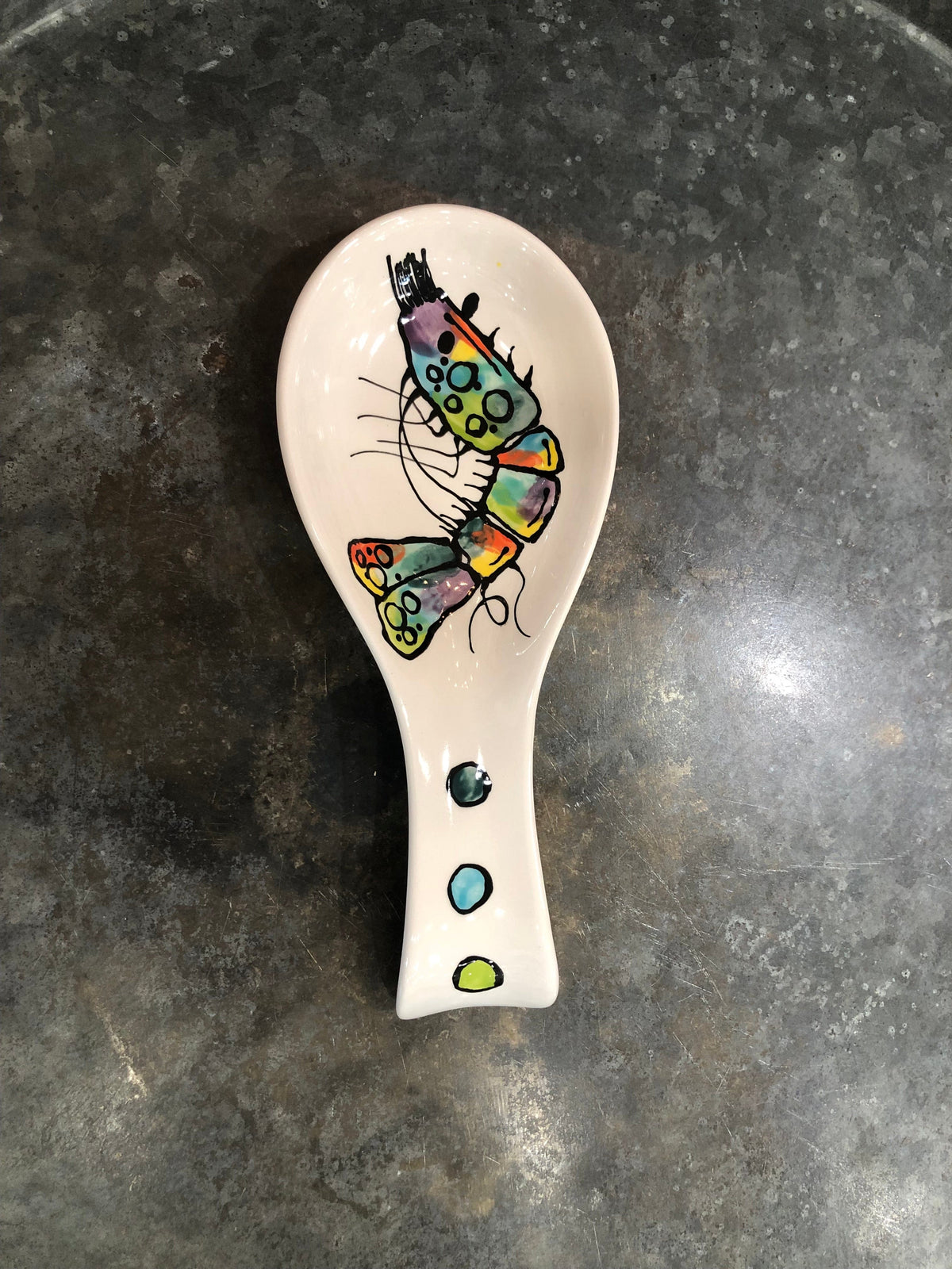 Rainbow Shrimp Spoon Rest