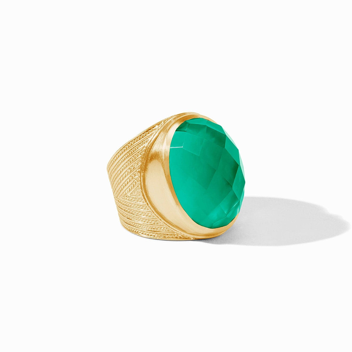 Verona Statement Ring with Iridescent Emerald Green