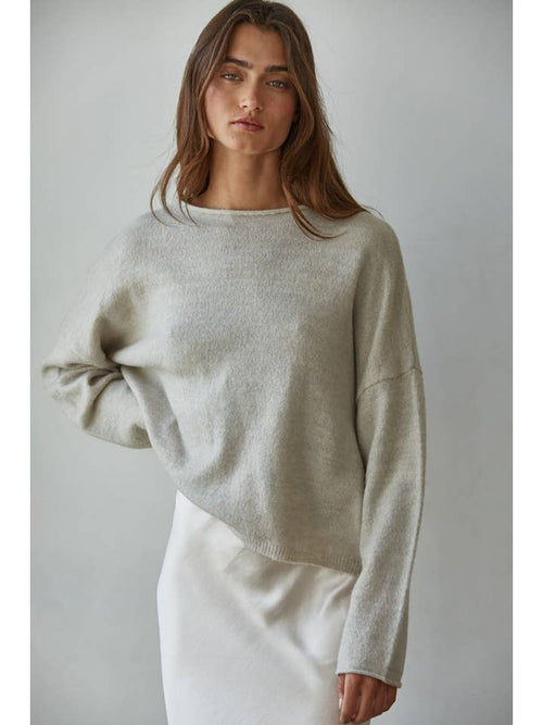 light weight grey sweater for women
