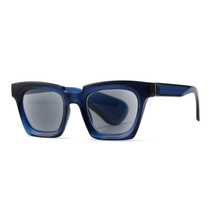 Rylee Transparent Navy Blue Tinted Readers