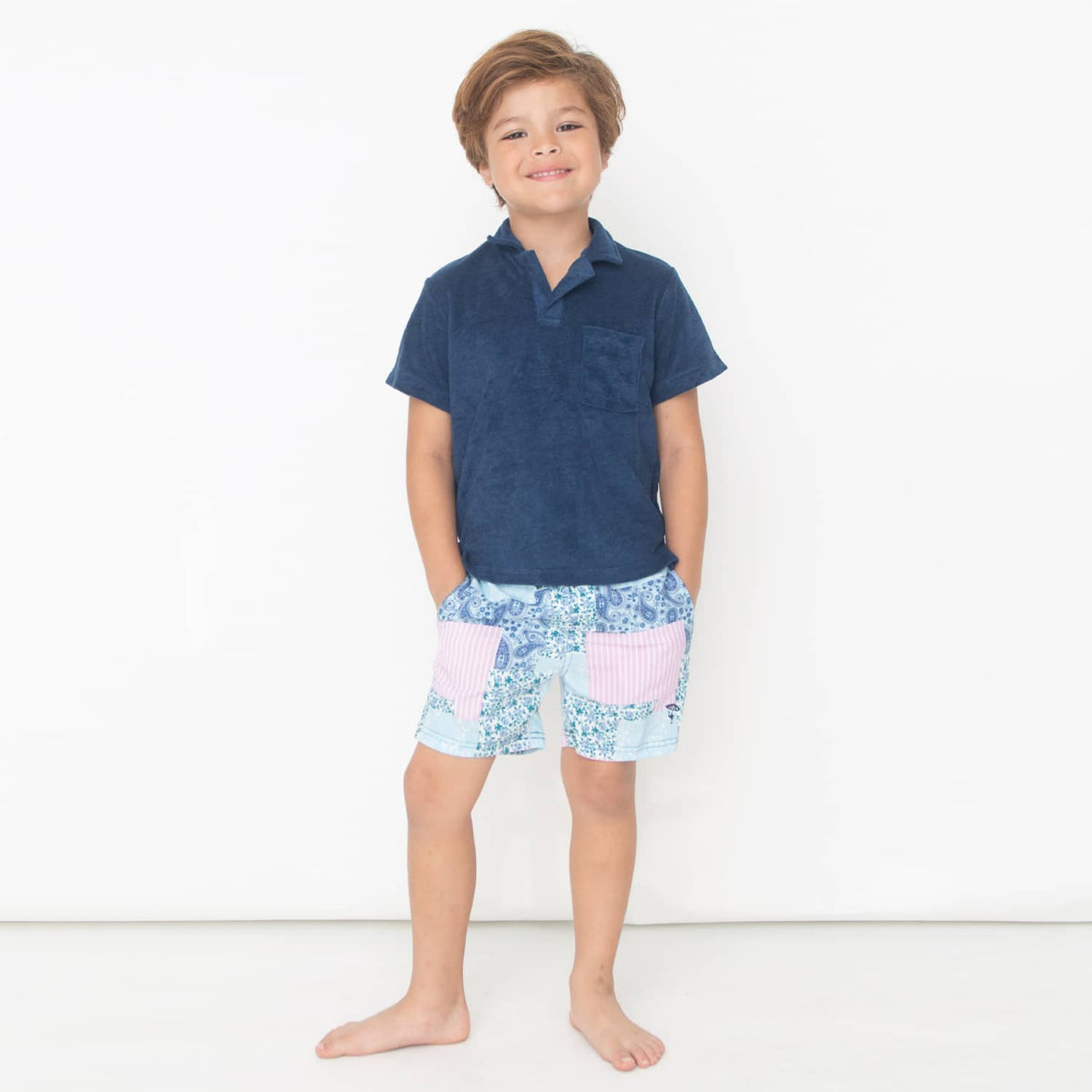 Shade Critters Shade Critters Boys Terry Polo - Navy - Little Miss Muffin Children & Home