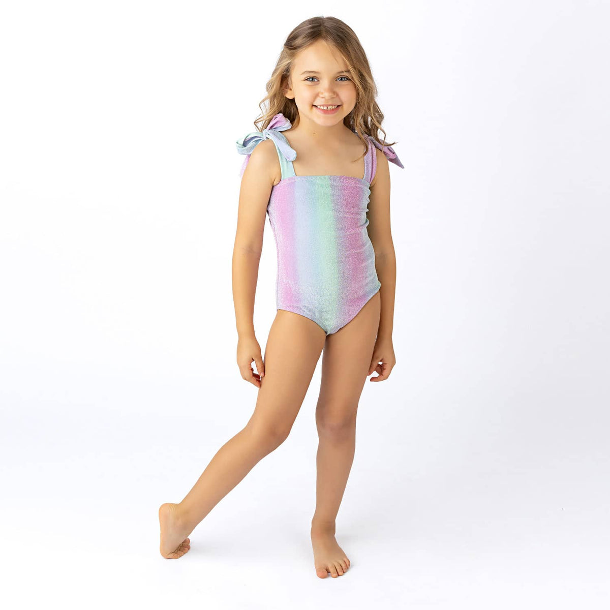 Shade Critters Shade Critters Ocean Ombre Girls Shimmer Bunny Tie One Piece Swimsuit - Little Miss Muffin Children & Home
