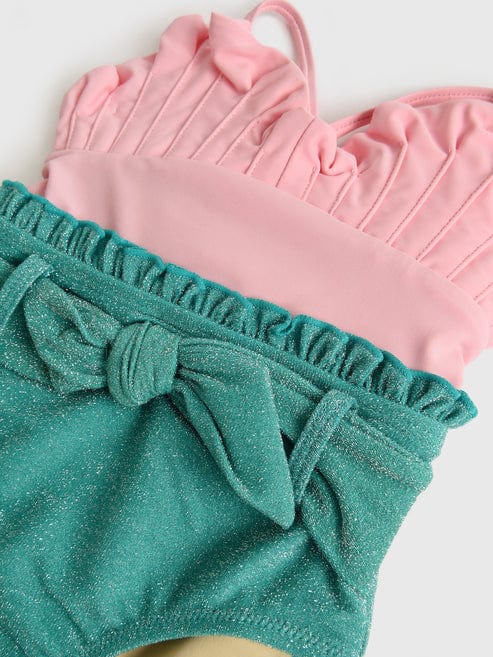 Shade Critters Shade Critters Girls One Piece H20 & Shimmer Swimsuit - Pink & Green - Little Miss Muffin Children & Home