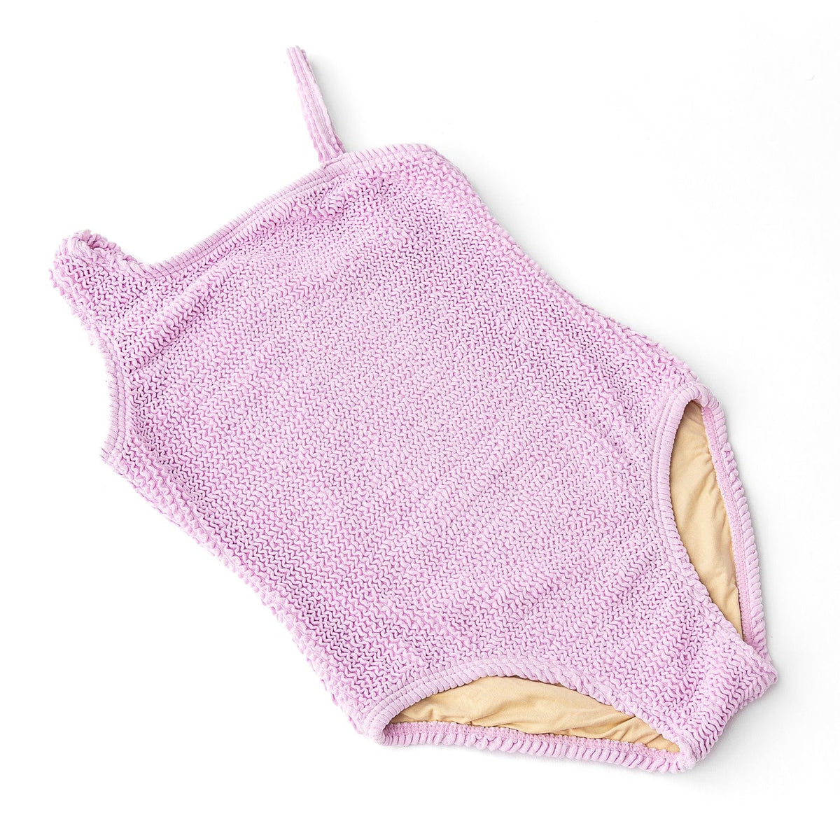 Shade Critters Shade Critters Girls One Shoulder One Piece Swimsuit - Lavender Crinkle - Little Miss Muffin Children & Home