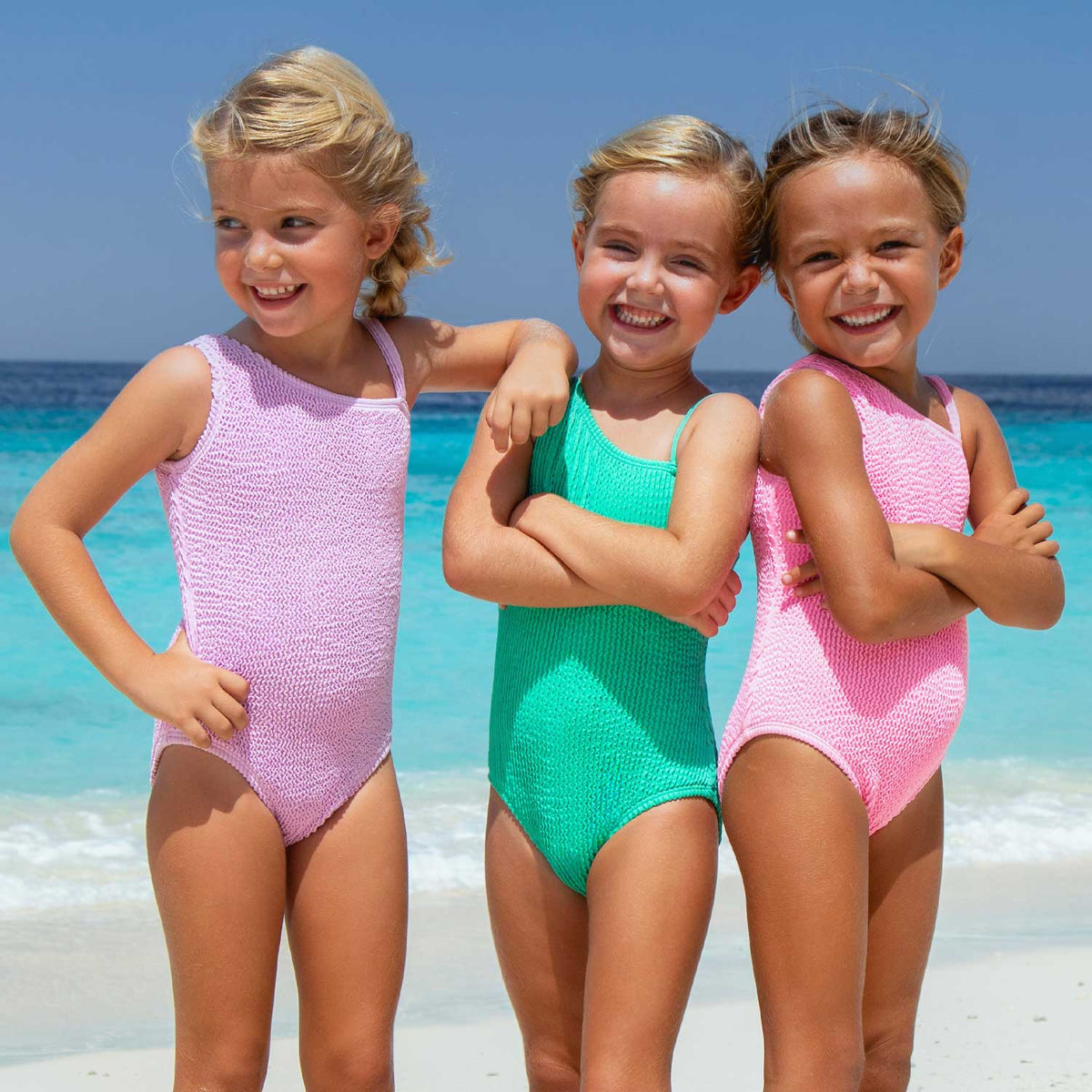 Shade Critters Shade Critters Girls One Shoulder One Piece Swimsuit - Lavender Crinkle - Little Miss Muffin Children & Home
