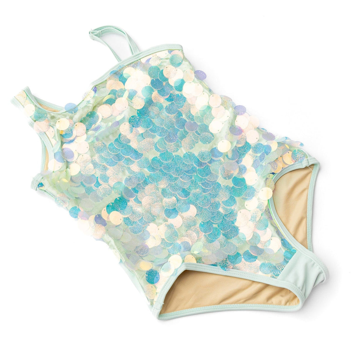 Shade Critters Shade Critters Girls Paillette One Shoulder One Piece Swimsuit - Mint - Little Miss Muffin Children & Home