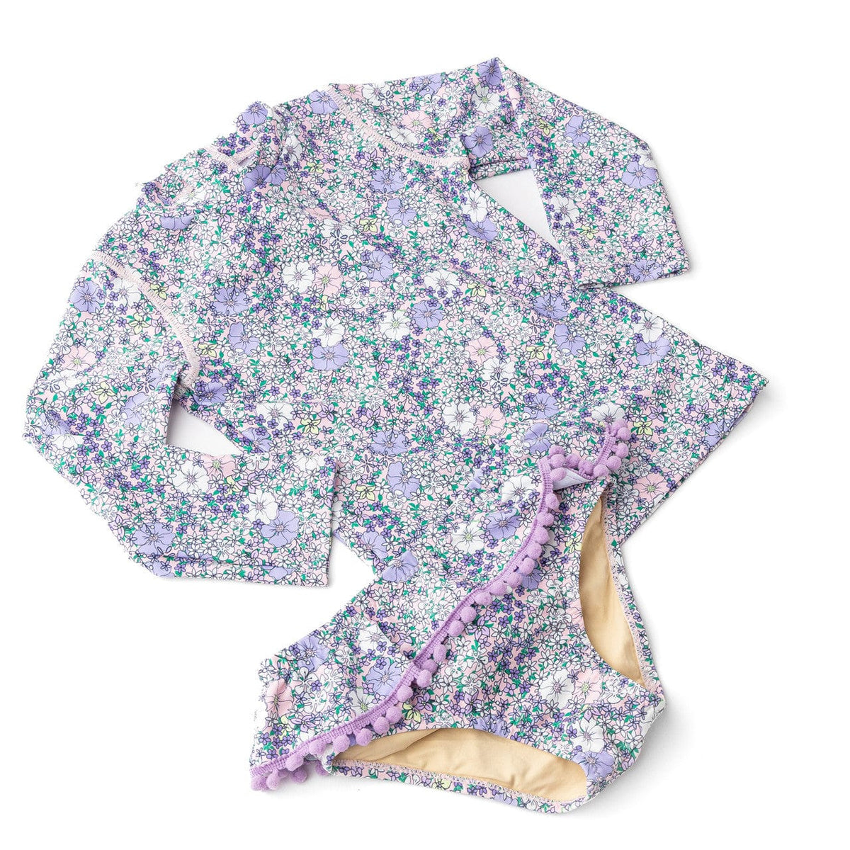 Shade Critters Shade Critters Rashguard Set - Flower Power Purple - Little Miss Muffin Children & Home