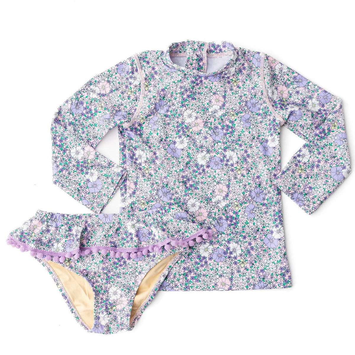 Shade Critters Shade Critters Rashguard Set - Flower Power Purple - Little Miss Muffin Children & Home