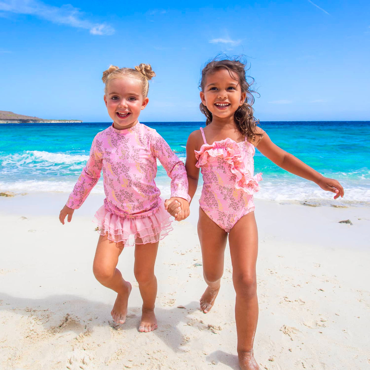 Shade Critters Shade Critters Leopard Spots Girls Rashguard & Tutu Swim Set - Little Miss Muffin Children & Home