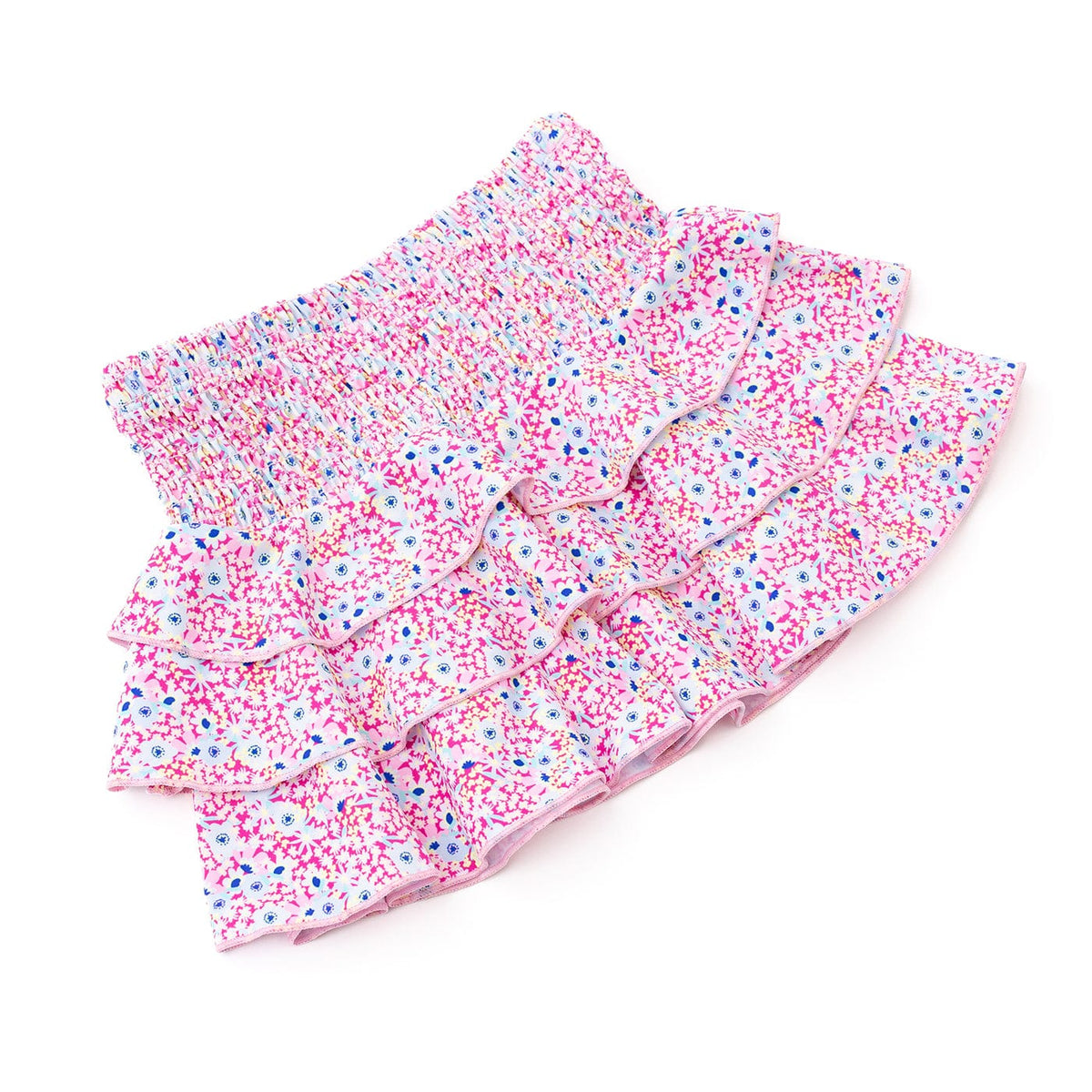 Electric Ditsy Smocked Skirt
