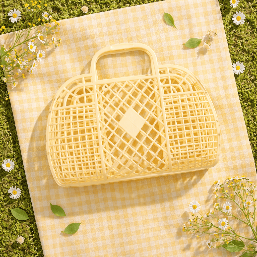 Retro Basket Jelly Bag in Primrose Yellow