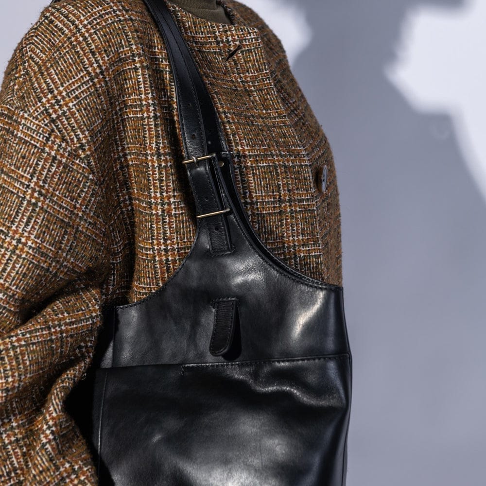 Atlas Tote Patina Leather - Black