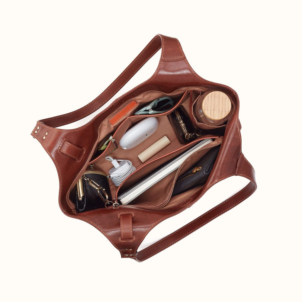 Atlas Tote Suede Leather - Pine Needle