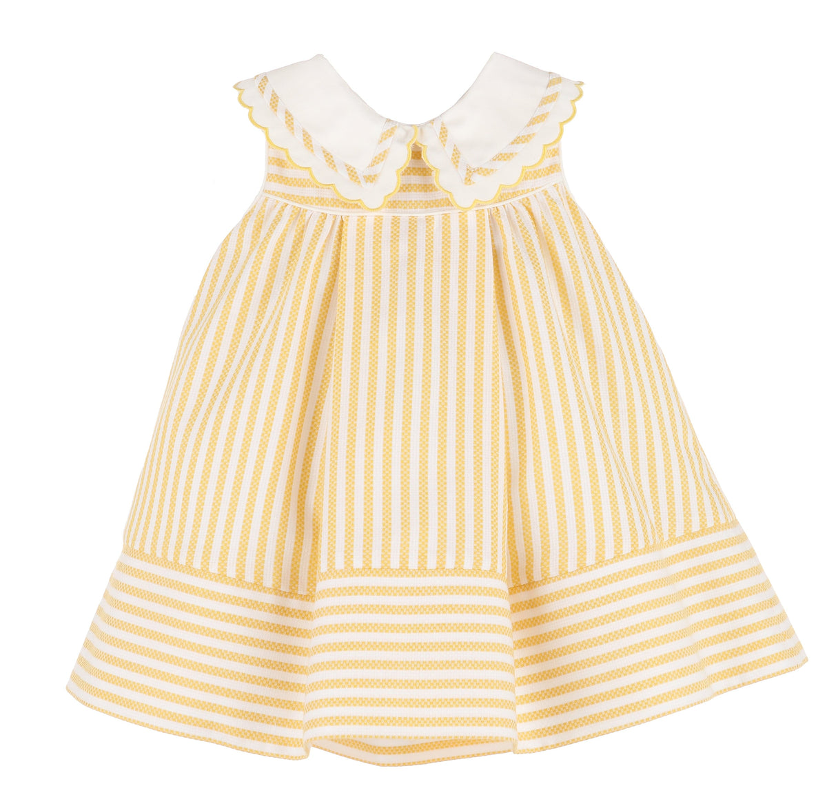 Casero & Associates Casero & Associates Coastal Classics Dress, Yellow - Little Miss Muffin Children & Home