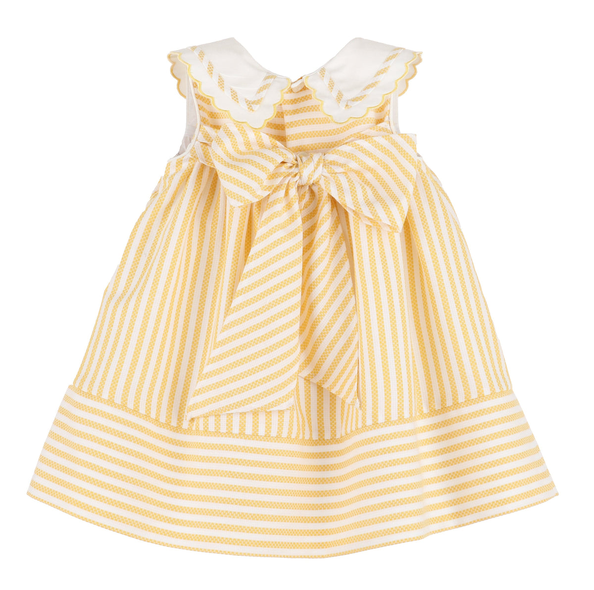 Casero & Associates Casero & Associates Coastal Classics Dress, Yellow - Little Miss Muffin Children & Home