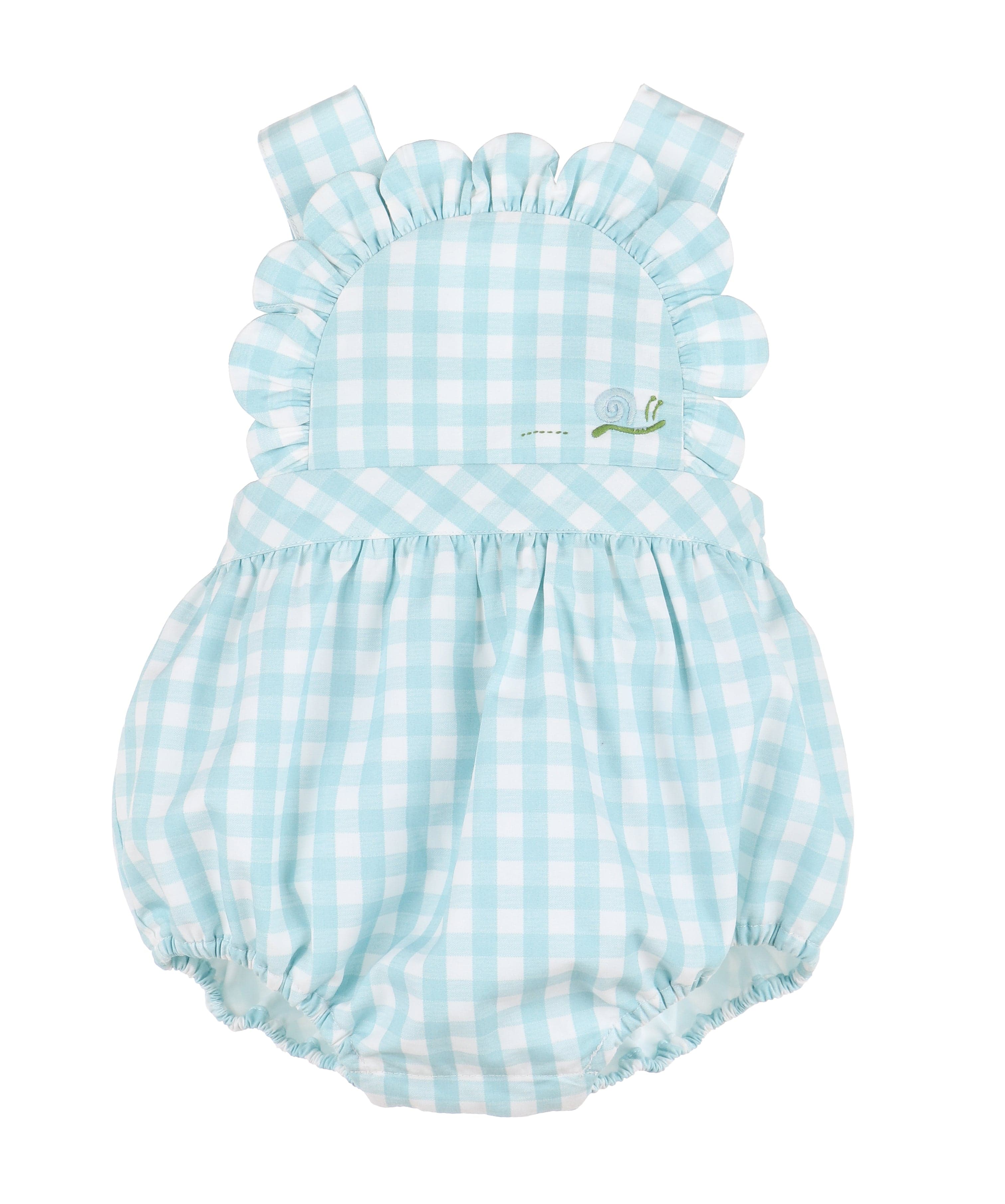 Casero & Associates Chic Embroidered Ruffle Bubble