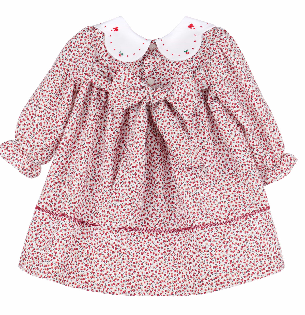 Casero & Associates Apple Orchard Dress, Red - Little Miss Muffin Children & Home