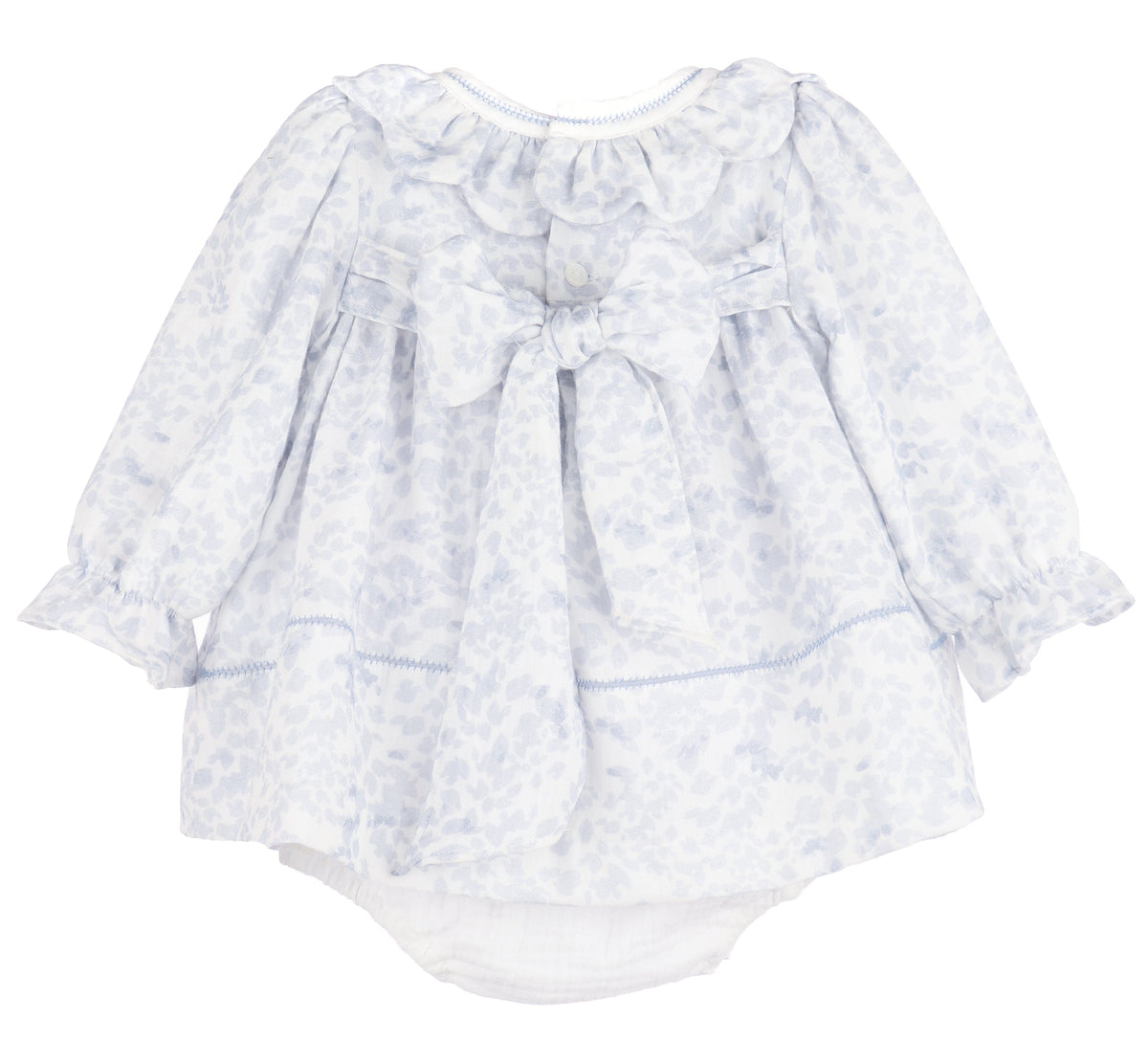 Casero & Associates Frosty Floral Scallop Ruffle Float, Blue - Little Miss Muffin Children & Home
