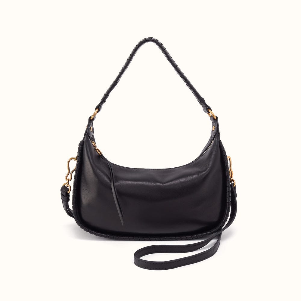 Large Mia Crescent Hobo Smooth Leather - Black