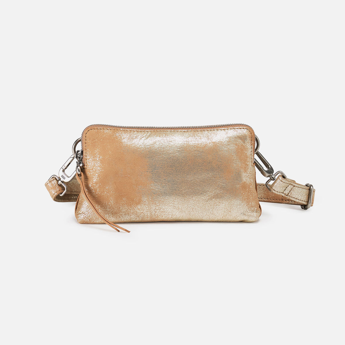 Hobo Fern Slim Belt Bag In Metallic Leather Saddle Stardust - Little Miss Muffin Children & Home