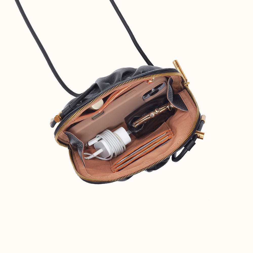 Isabelle Crossbody Pebbled Leather - Black