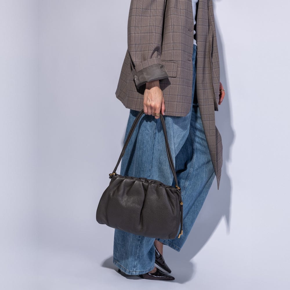 Isabelle Shoulder Pebbled Leather