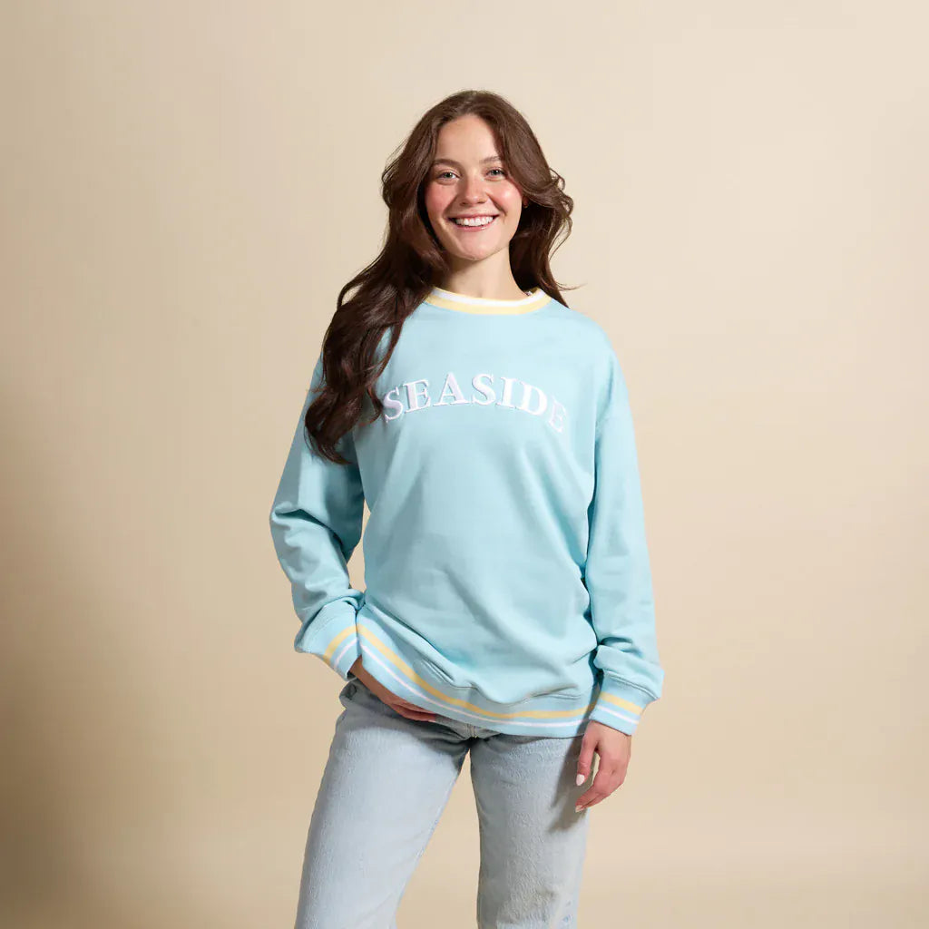 Seaside Oversized Crew Neck Sweatshirt